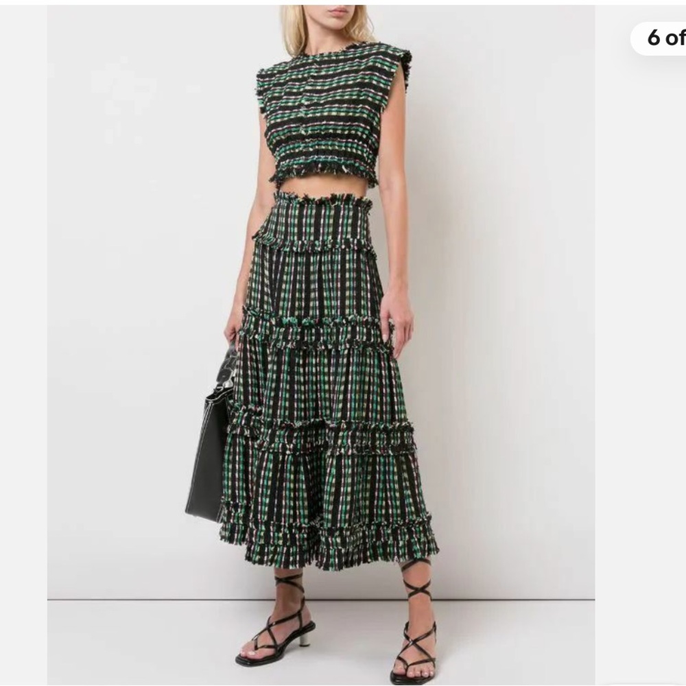 Proenza Schouler Green and Black Checkered Set